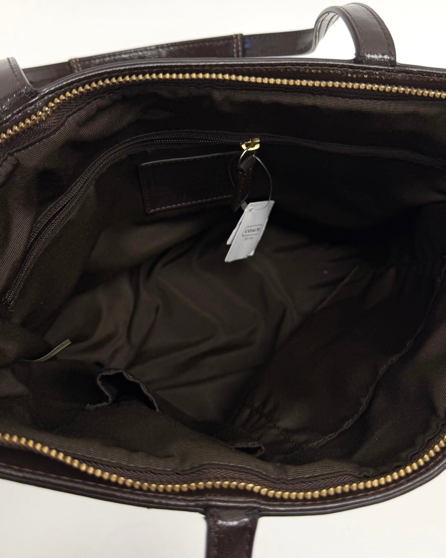 Coach Signature Brown Stripe Tote