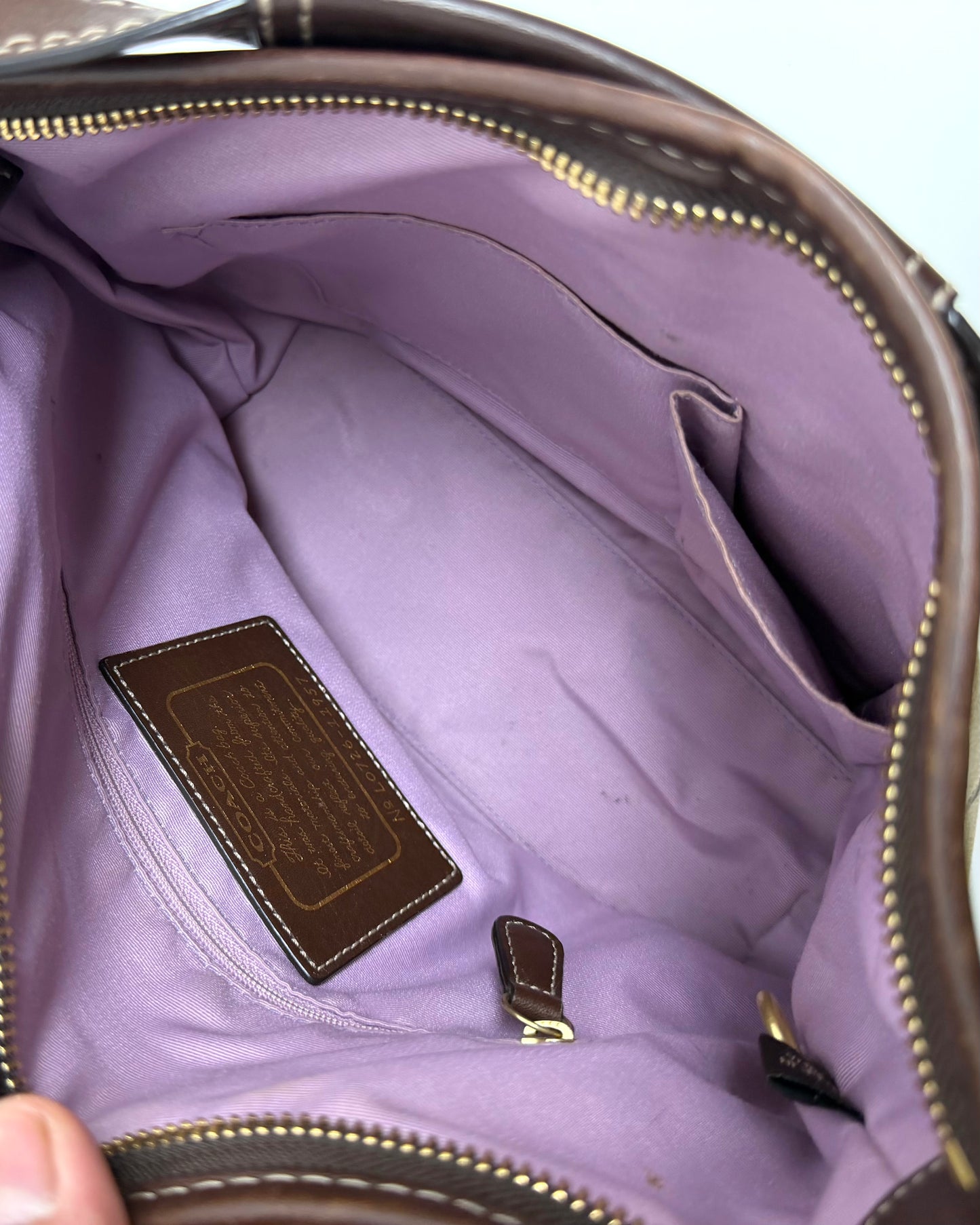 Coach Purse Tan Monogram Shoulder Bag