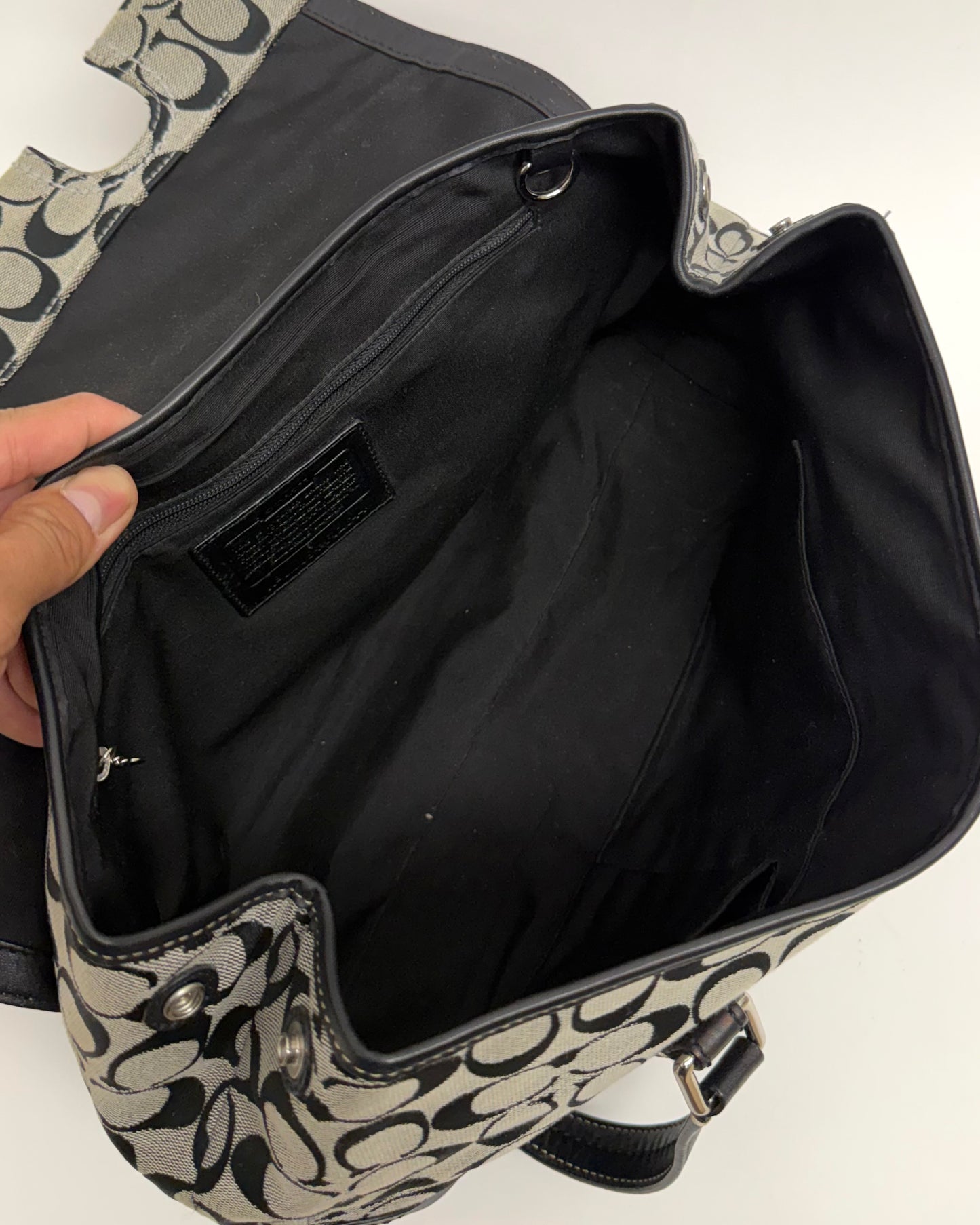 Coach signature logo satchel bag