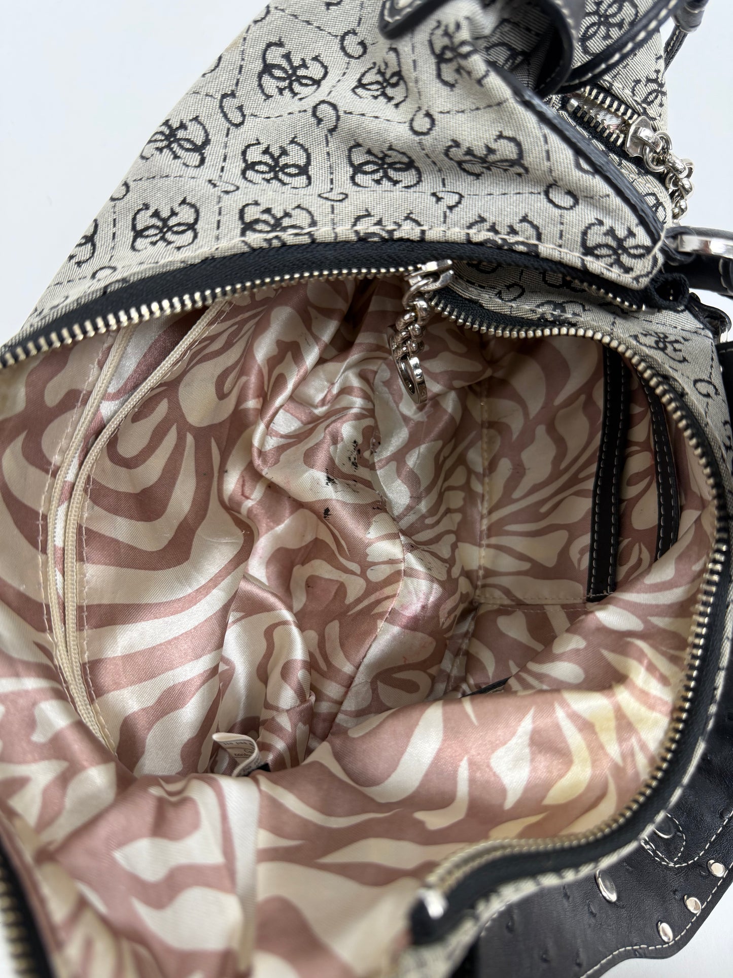 GUESS monogram hobo shoulder bag