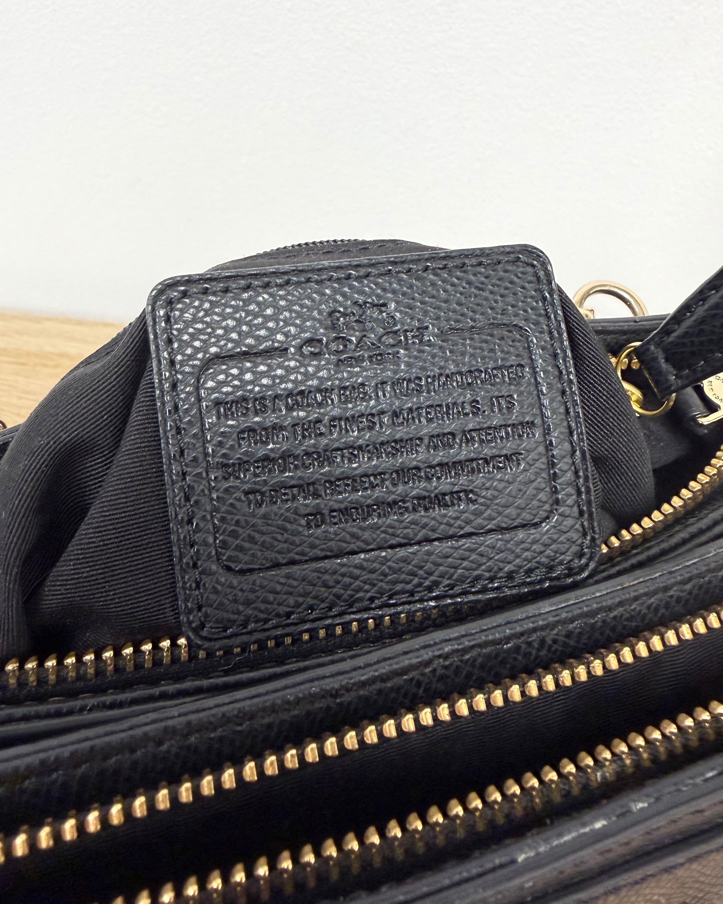 Coach black leather Christie Carryall satchel