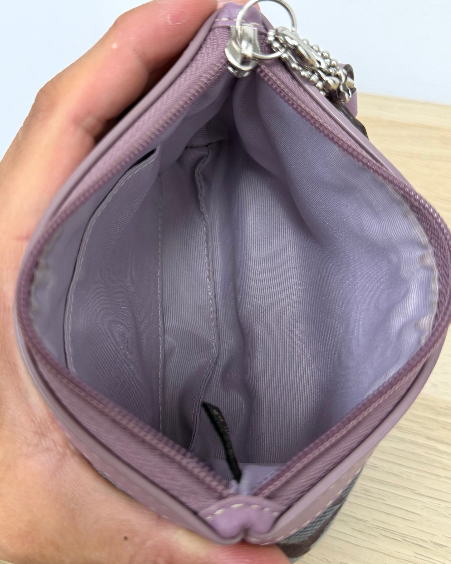Coach Soho pleated wristlet