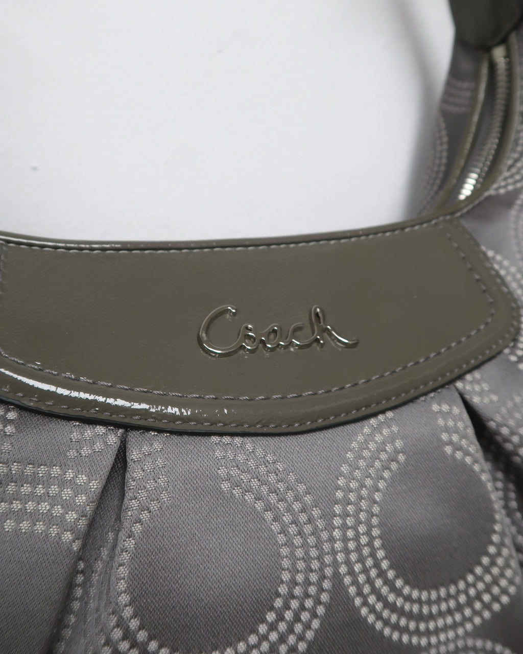 Coach Signature Ashley Dotted Op Art Convertible Hobo / Crossbody Bag