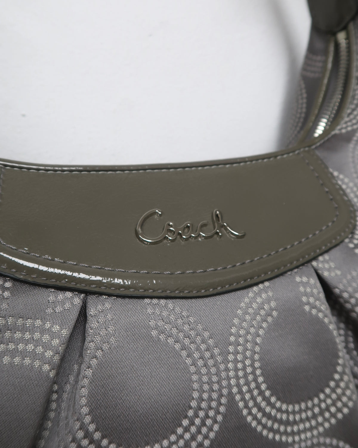Coach Signature Ashley Dotted Op Art Convertible Hobo / Crossbody Bag