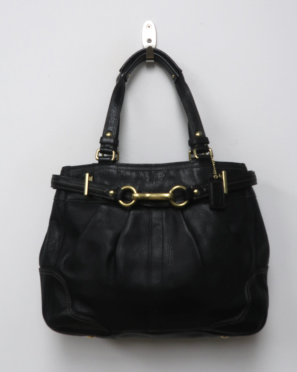 Vintage Coach Hamptons Pleated Leather Tote