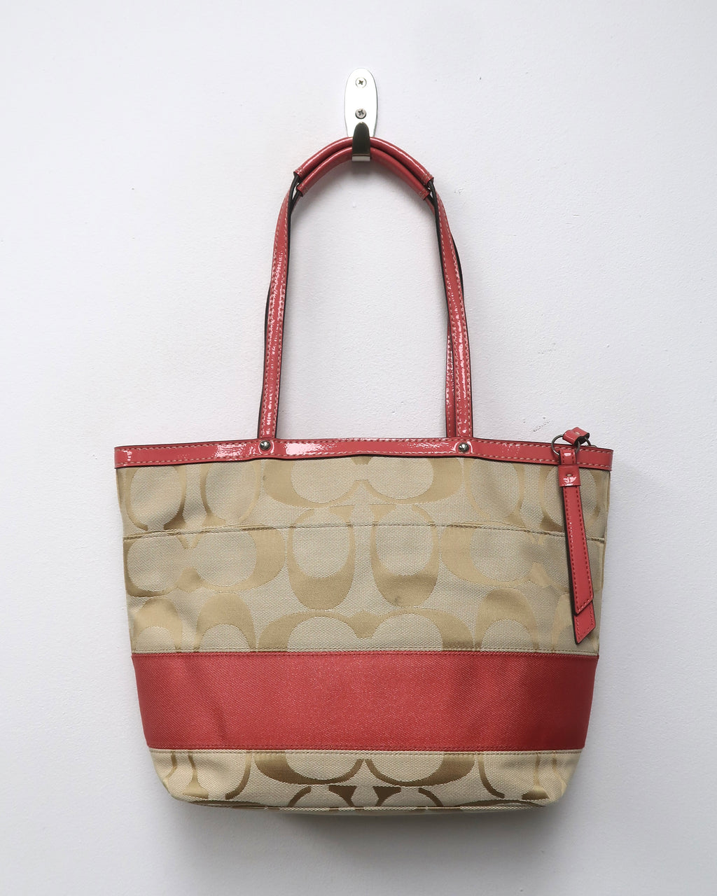 Vintage Coach Signature Stripe tote bag