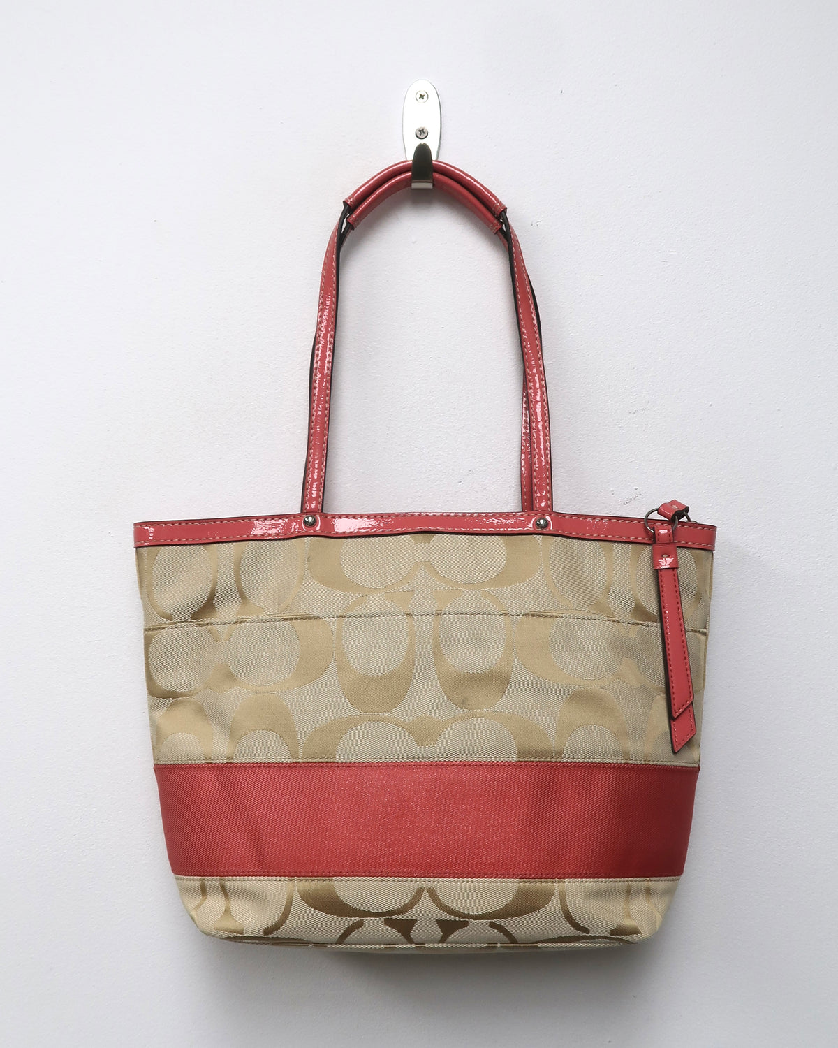 Vintage Coach Signature Stripe tote bag