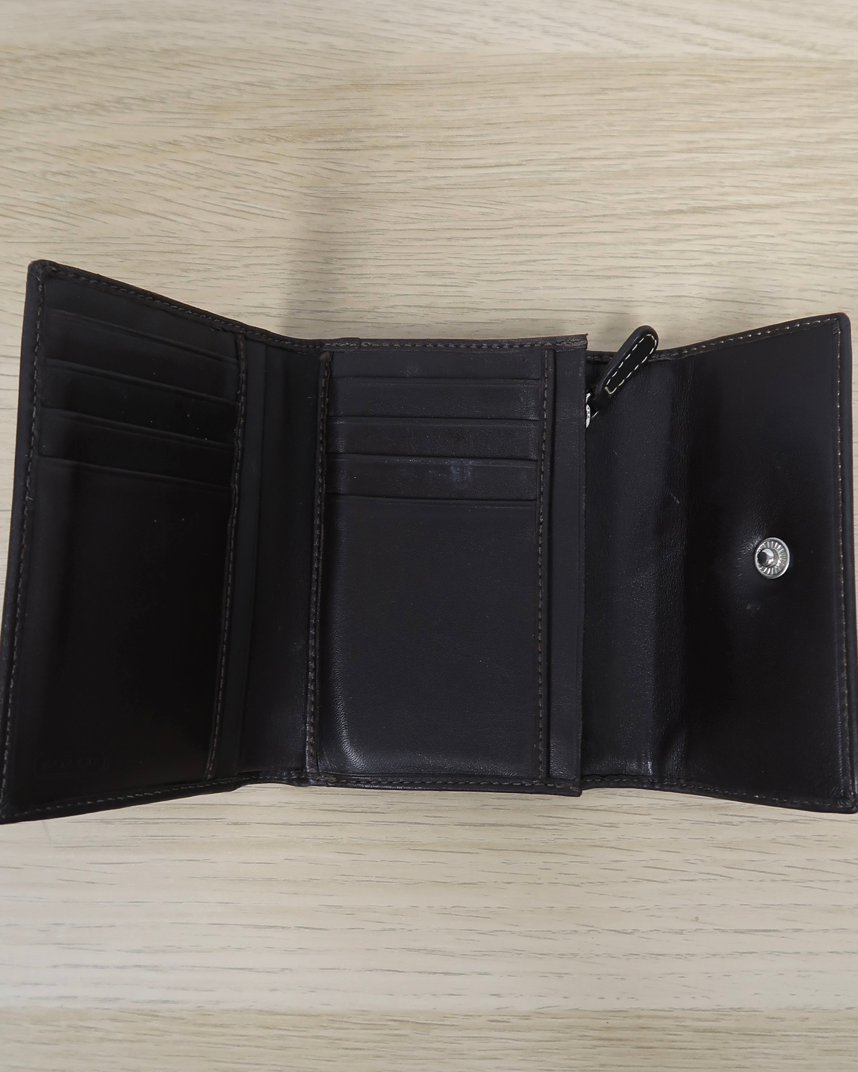 Coach Signature C Y2K compact wallet