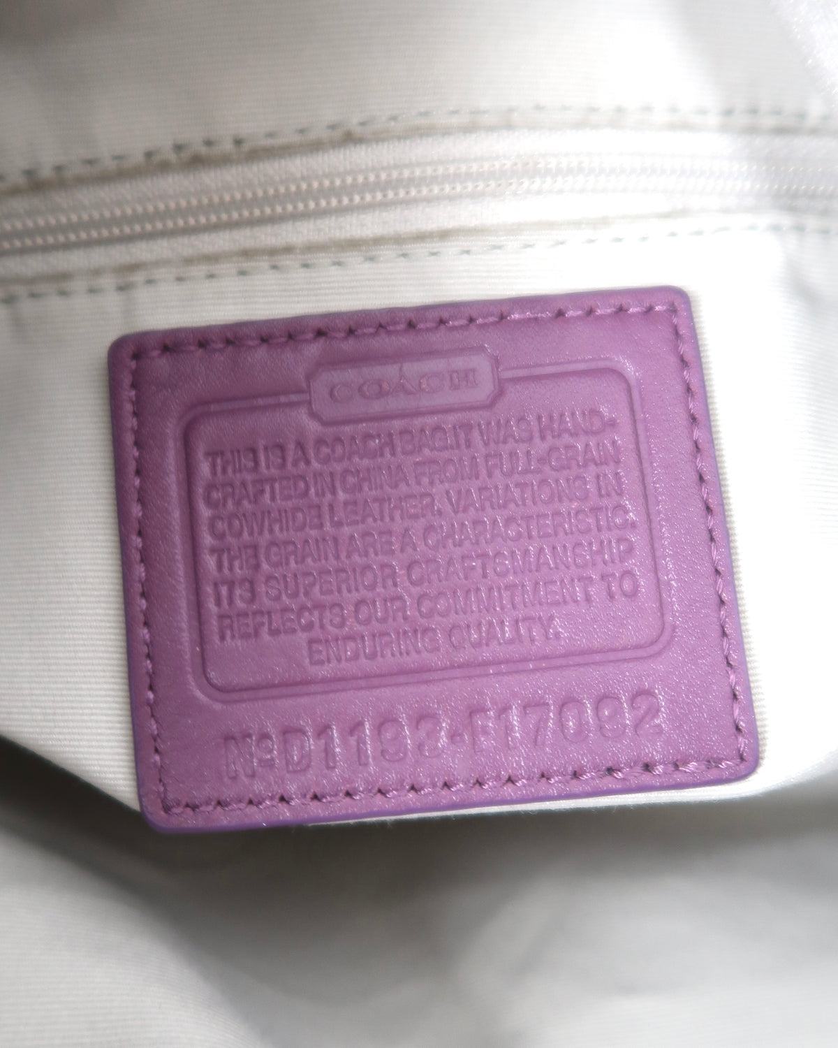 Coach Soho Purple Triple Compartment Leather Hobo Bag