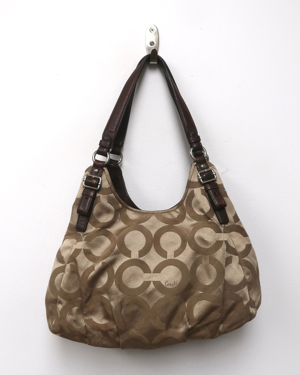 Coach Madison Op Art Sateen Maggie Shoulder Bag
