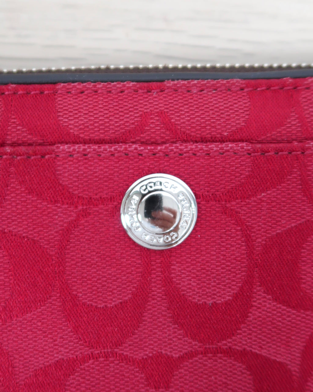 Coach signature C jacquard coated canvas long wallet