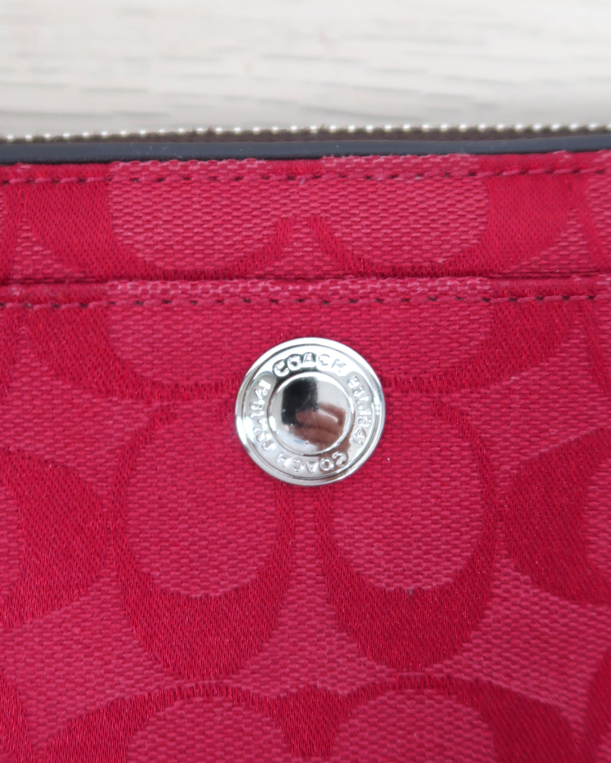 Coach signature C jacquard coated canvas long wallet