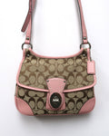 vintage Coach Signature canvas crossbody bag