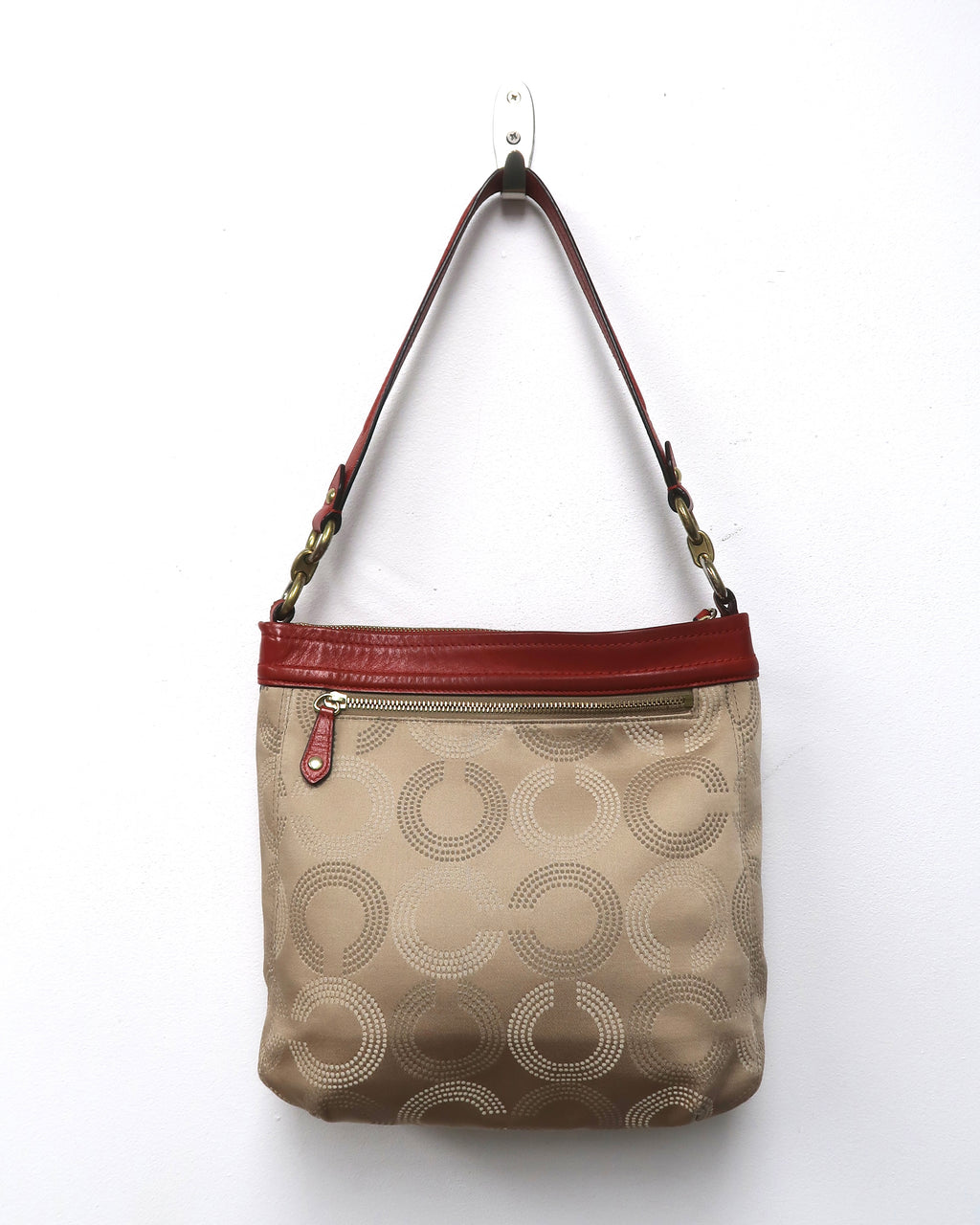 Vintage Coach Ashley Dotted Op Art Hobo Shoulder Bag