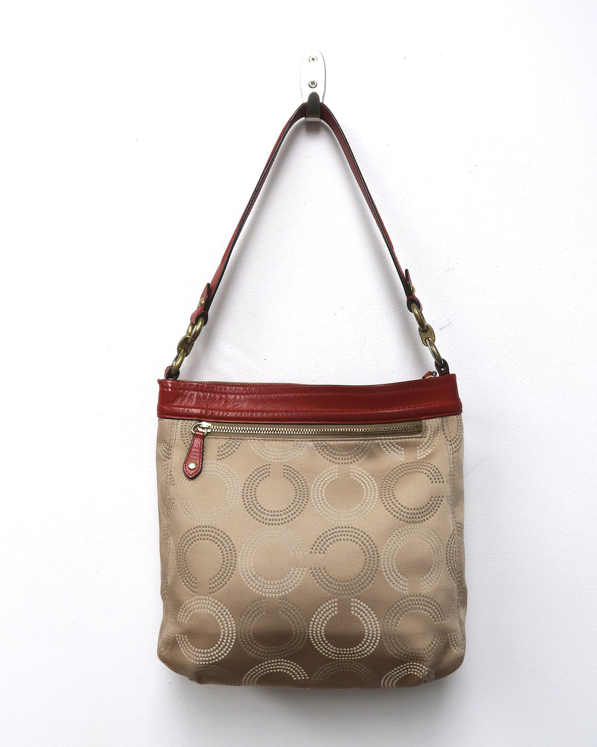 Vintage Coach Ashley Dotted Op Art Hobo Shoulder Bag