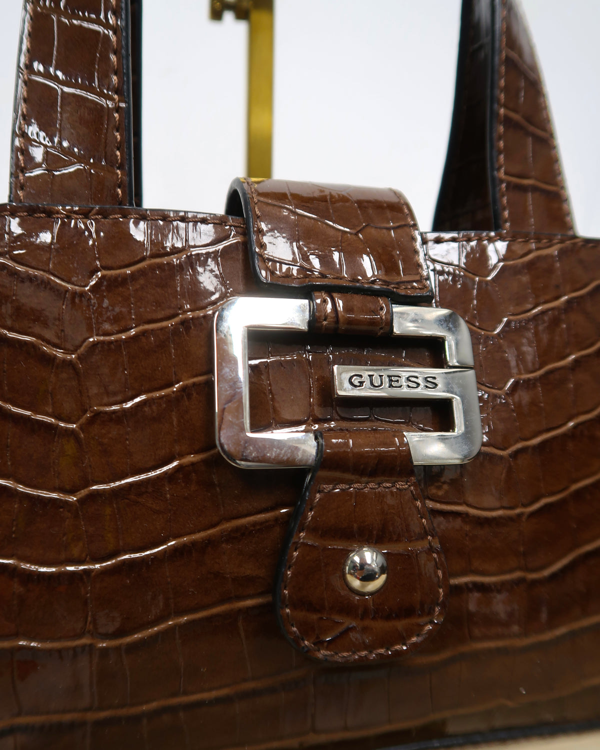 Guess Croc-Embossed Mini Handbag