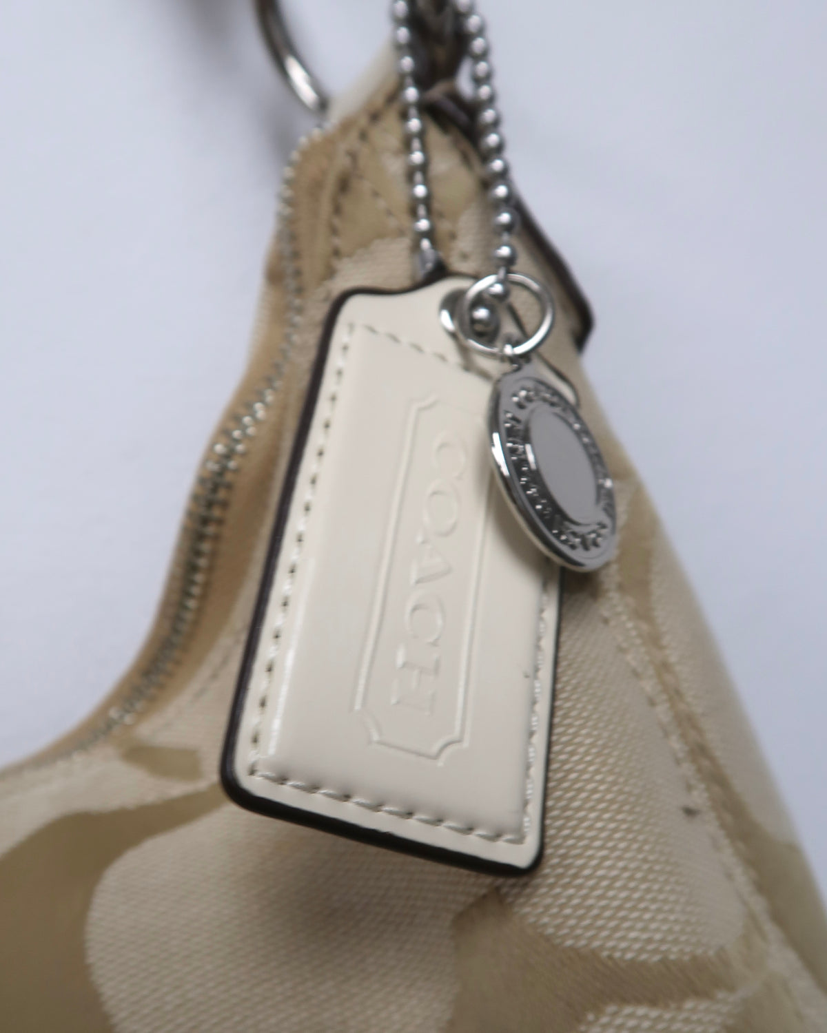 Coach Signature Stripe convertible hobo bag