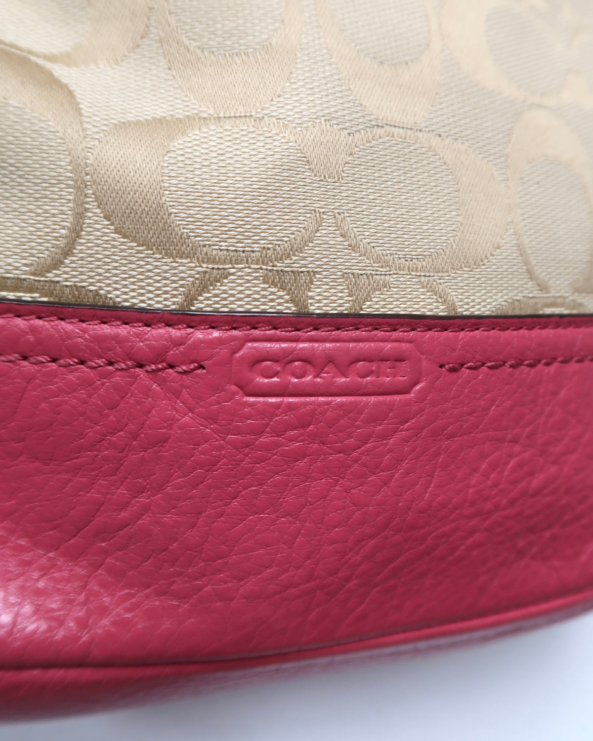 Coach Signature jacquard leather shoulder bag
