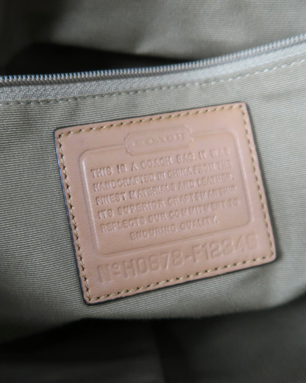vintage Coach Gallery East/West Signature Jacquard Tote