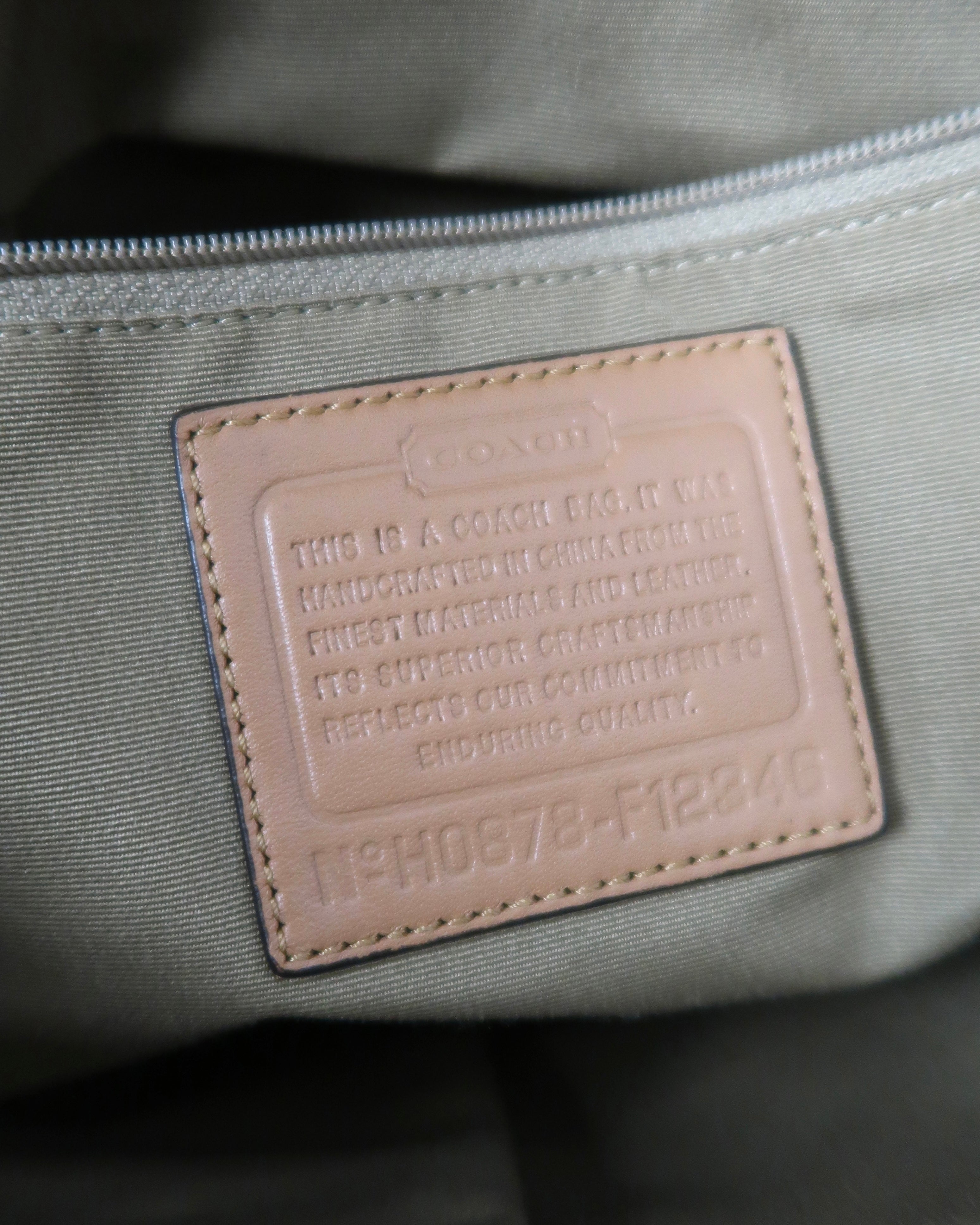 vintage Coach Gallery East/West Signature Jacquard Tote
