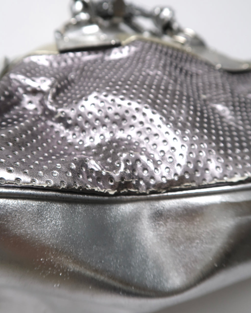 Guess metallic silver shoulder/handbag