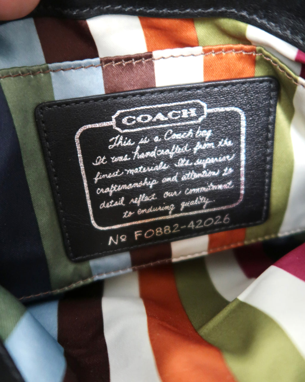 Coach Legacy 65th Anniversary Black Signature Canvas Striped Wristlet