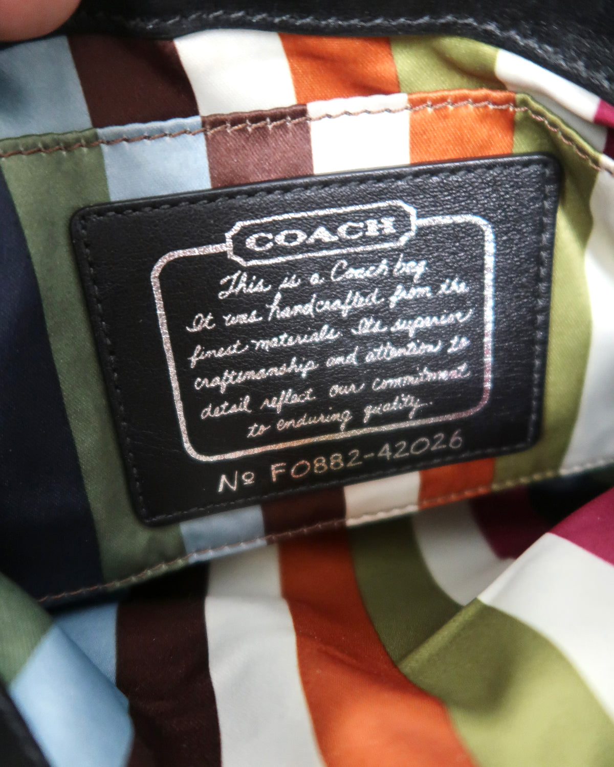 Coach Legacy 65th Anniversary Black Signature Canvas Striped Wristlet