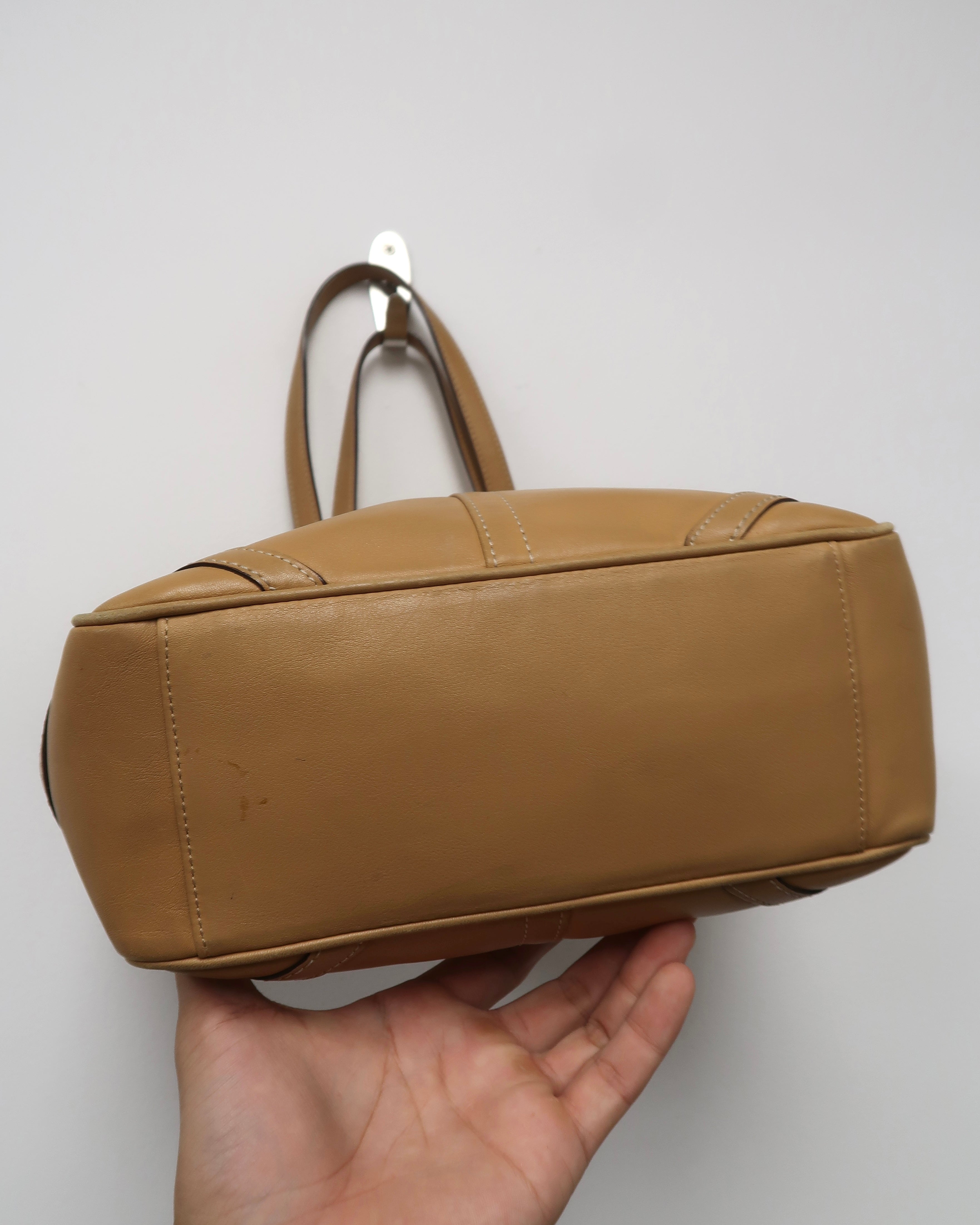 Leather Coach East West Gallery tote