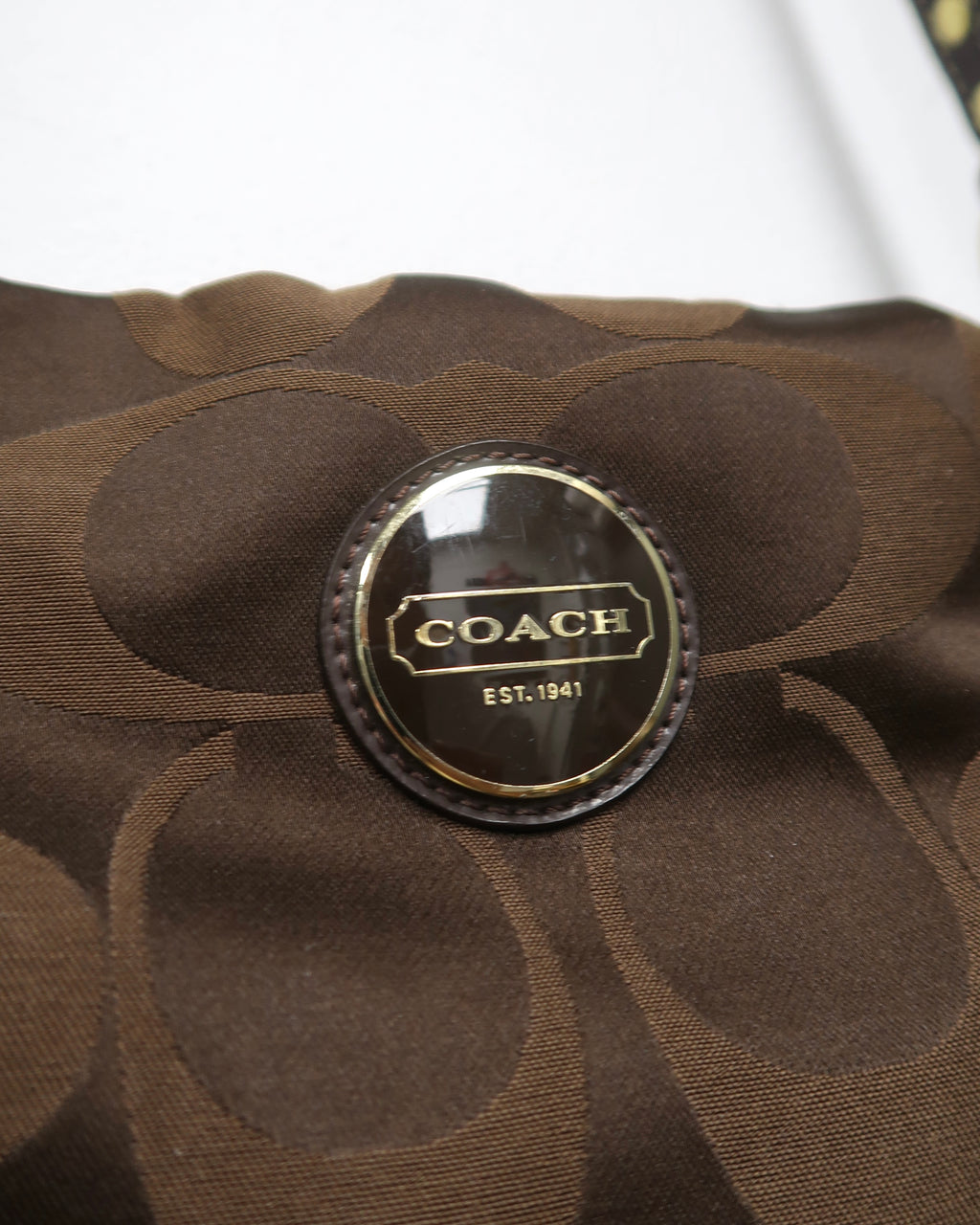 Coach Signature Stripe / Sateen Crossbody