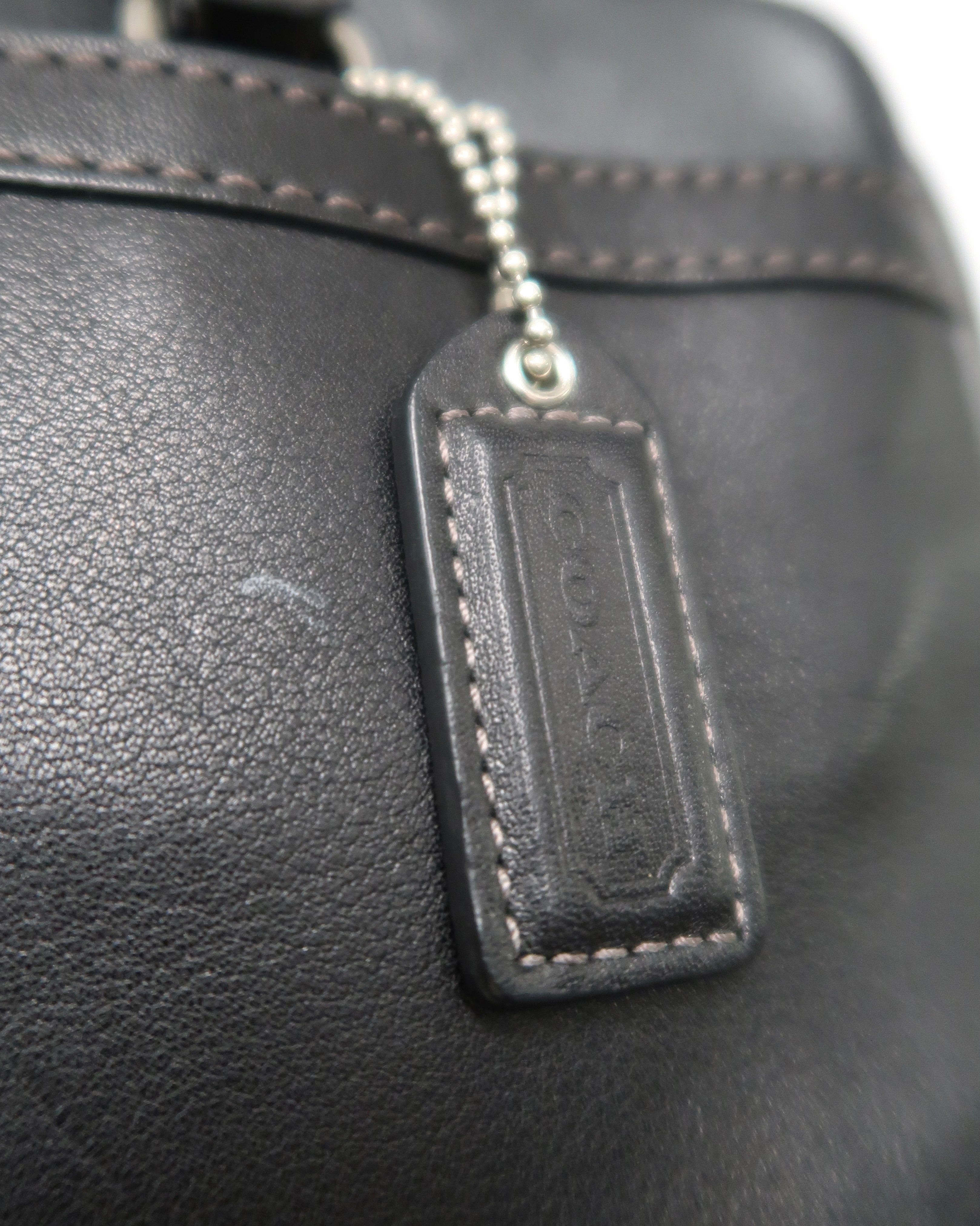 Black Coach Hamptons satchel bag