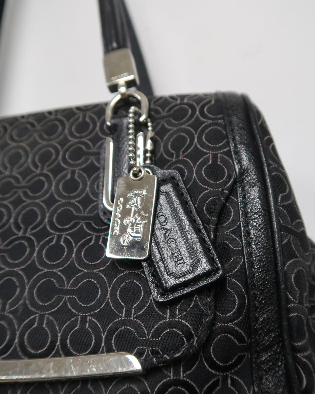 Coach Madison Op Art Needlepoint satchel