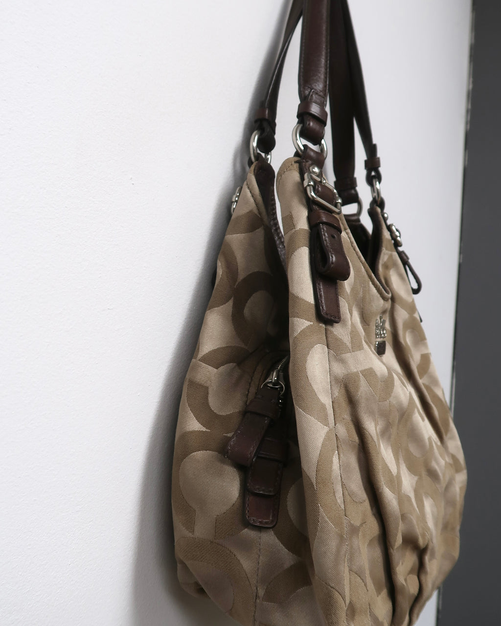 Coach Madison Op Art Sateen Maggie Shoulder Bag