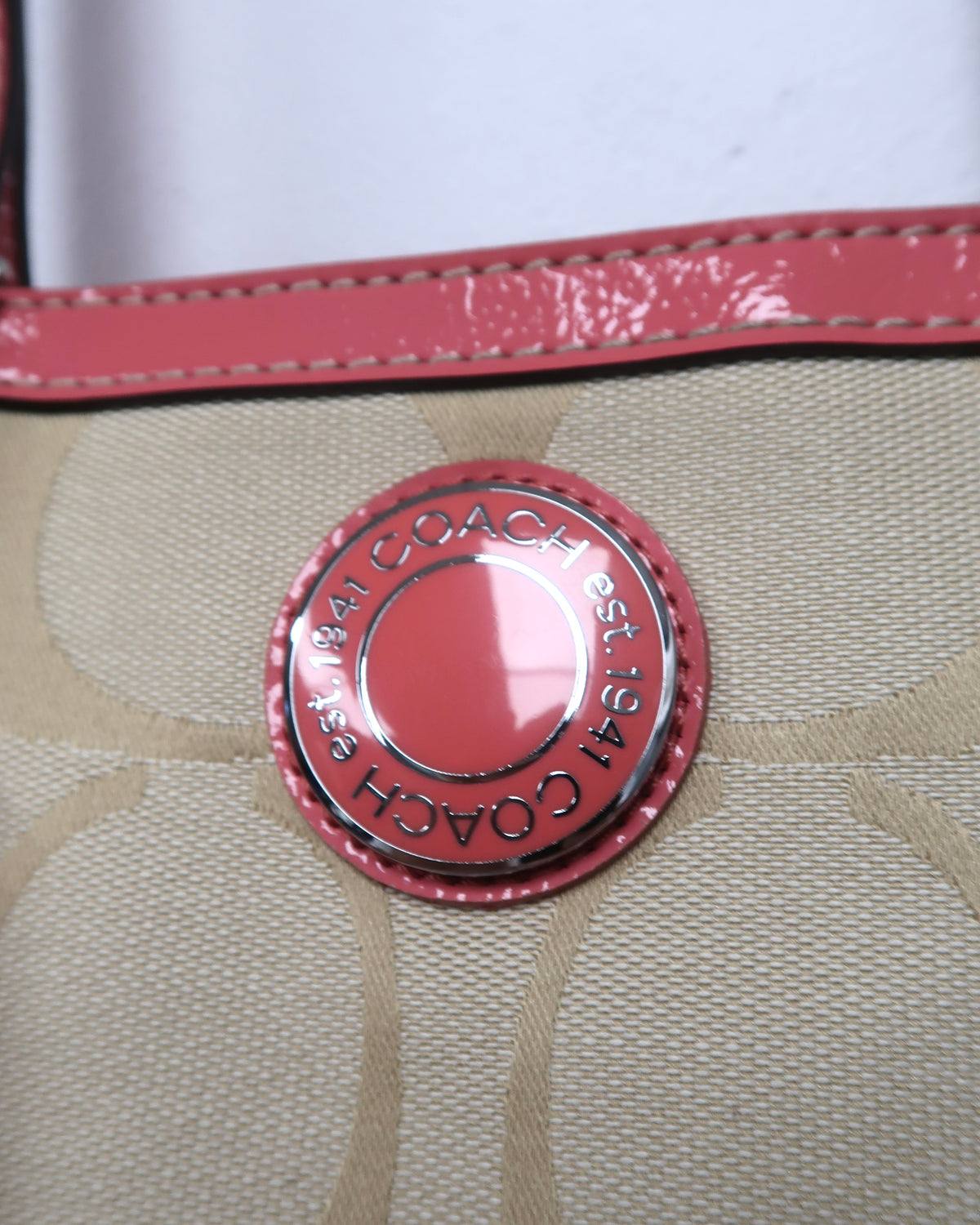 Vintage Coach Signature Stripe tote bag