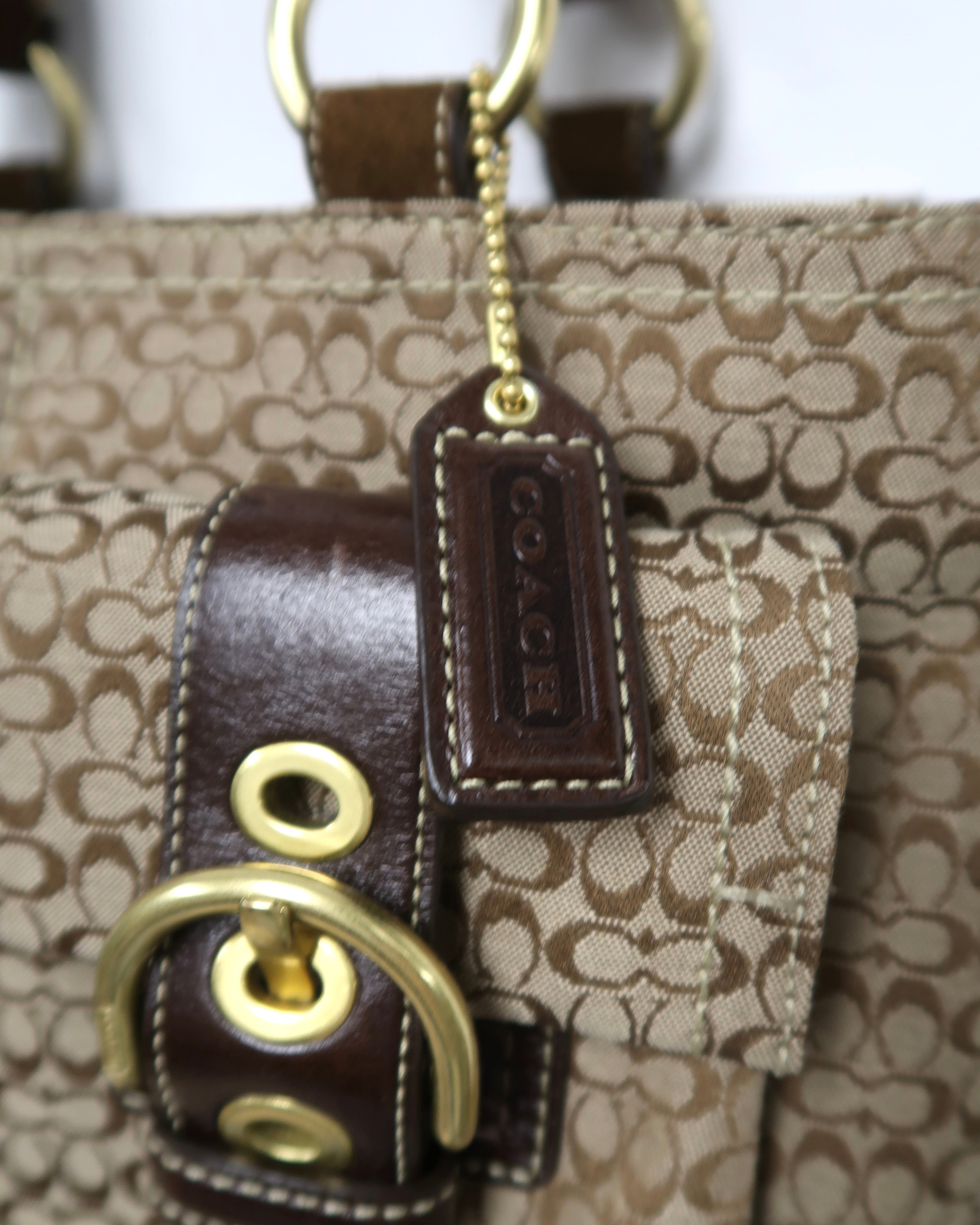 vintage Coach Soho signature canvas shoulder bag