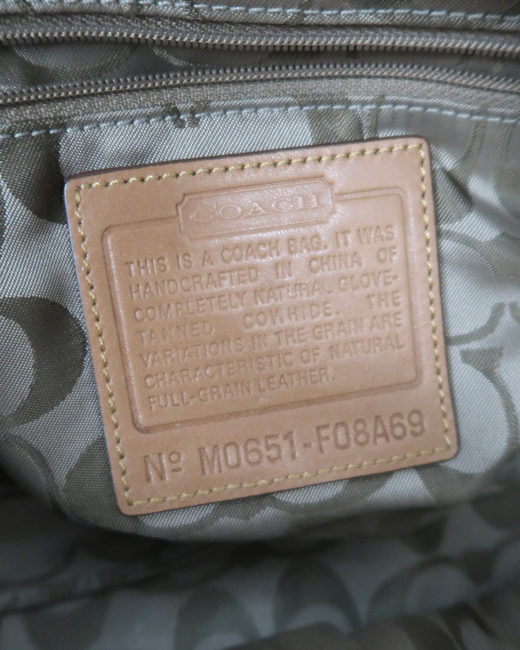 vintage Coach Hamptons satchel