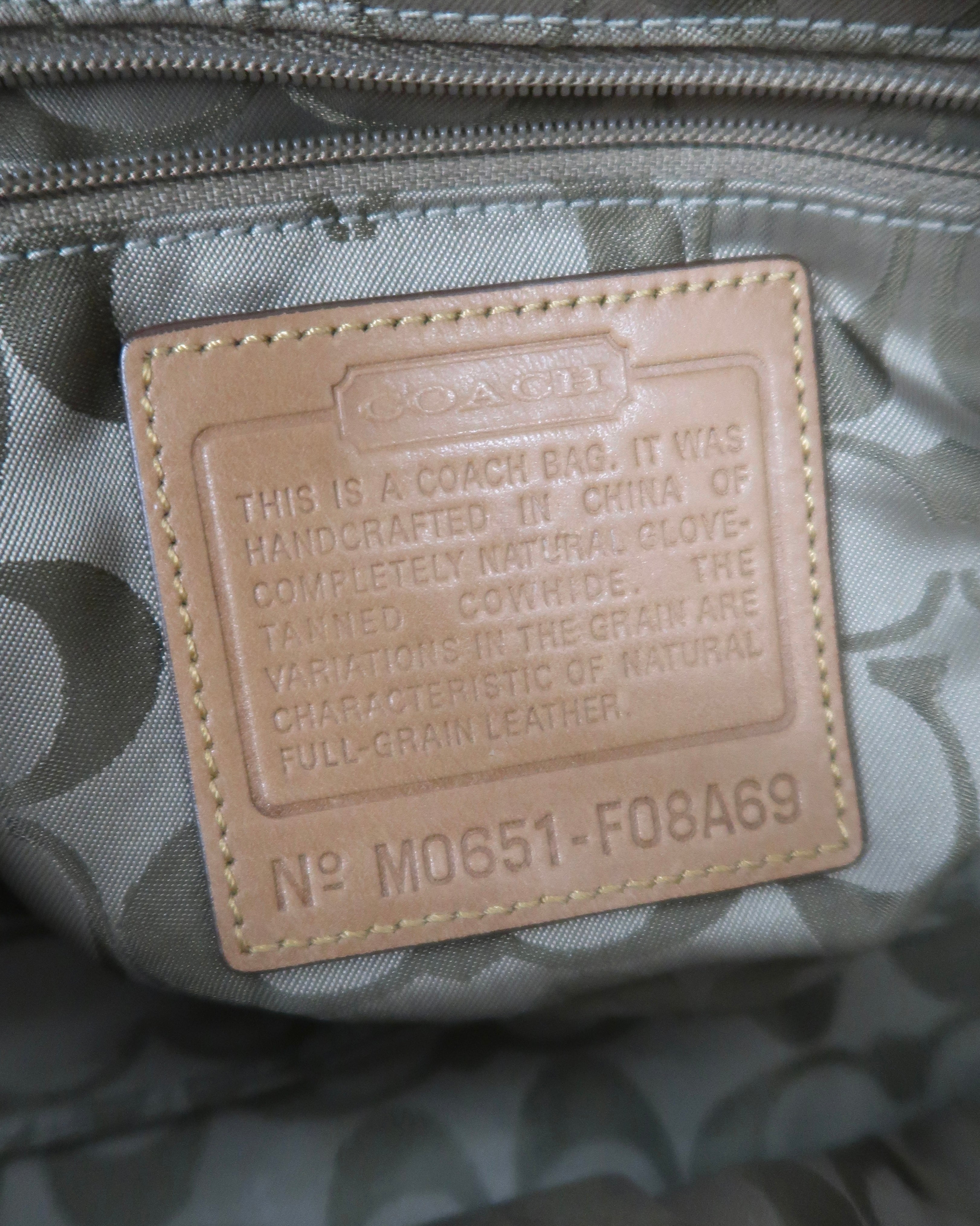 vintage Coach Hamptons satchel