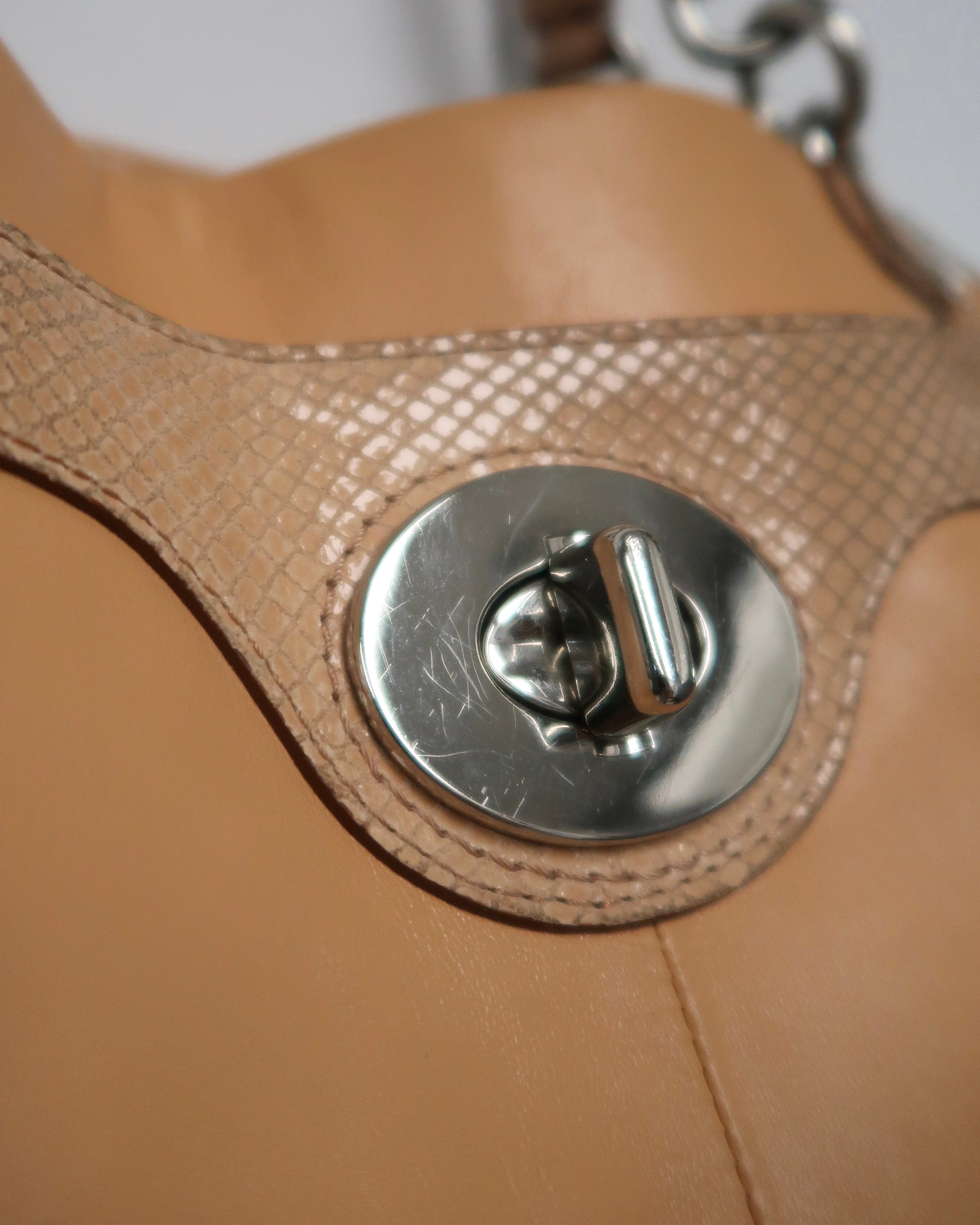 Coach Penelope Leather Turnlock Carryall Bag