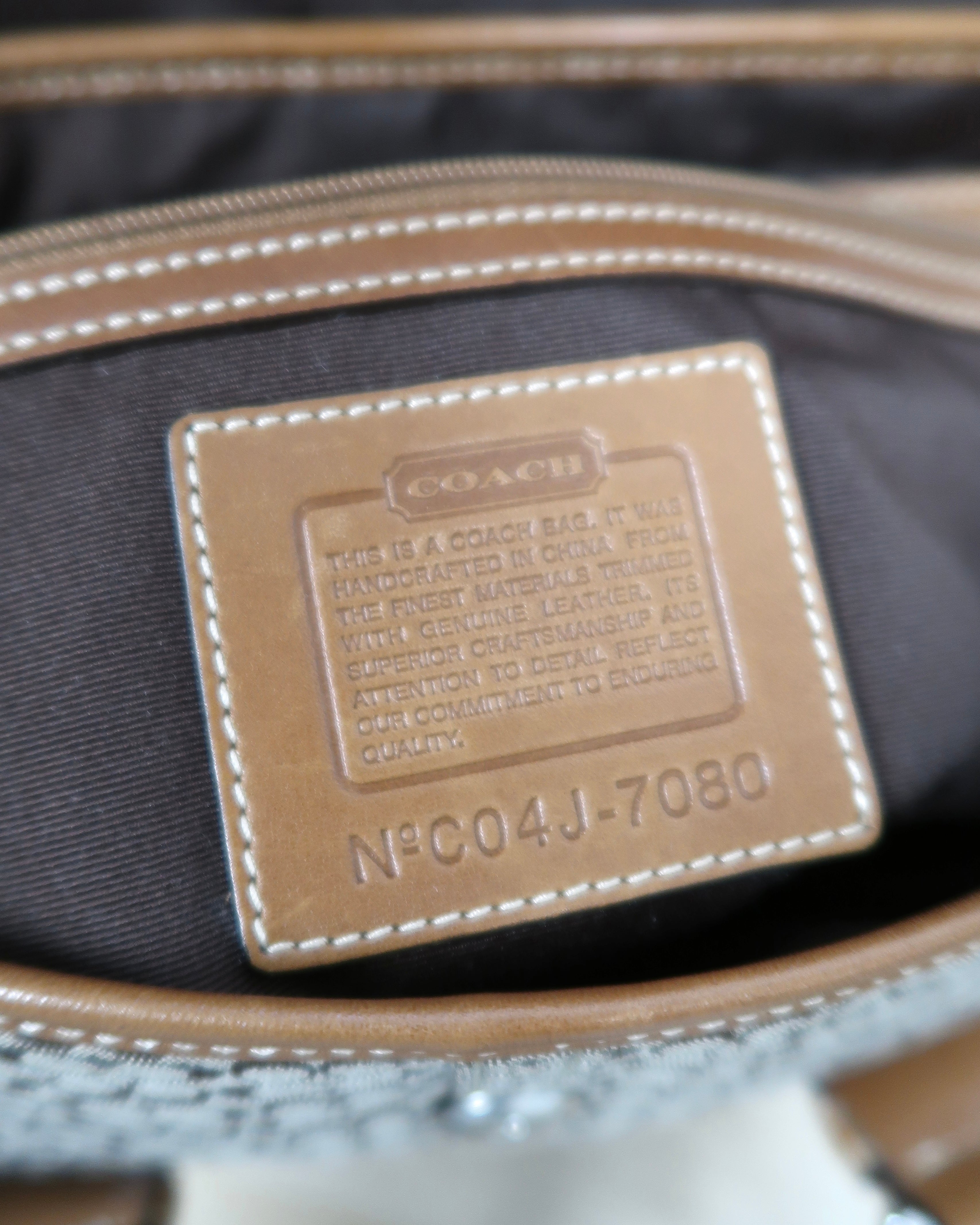 vintage Coach Soho Signature flap buckle satchel handbag