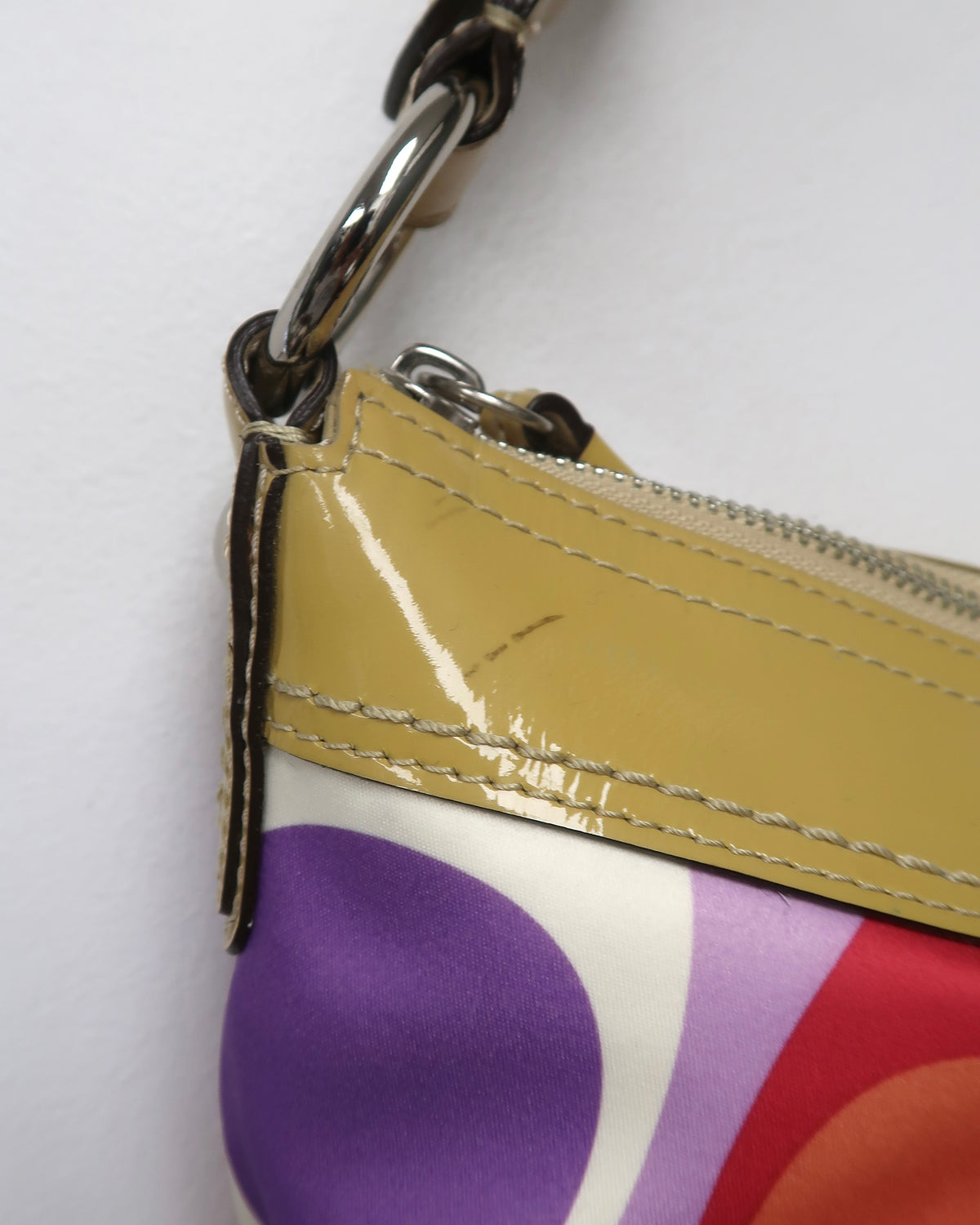 Coach Soho Pleated Scarf Print Sateen Hobo Bag
