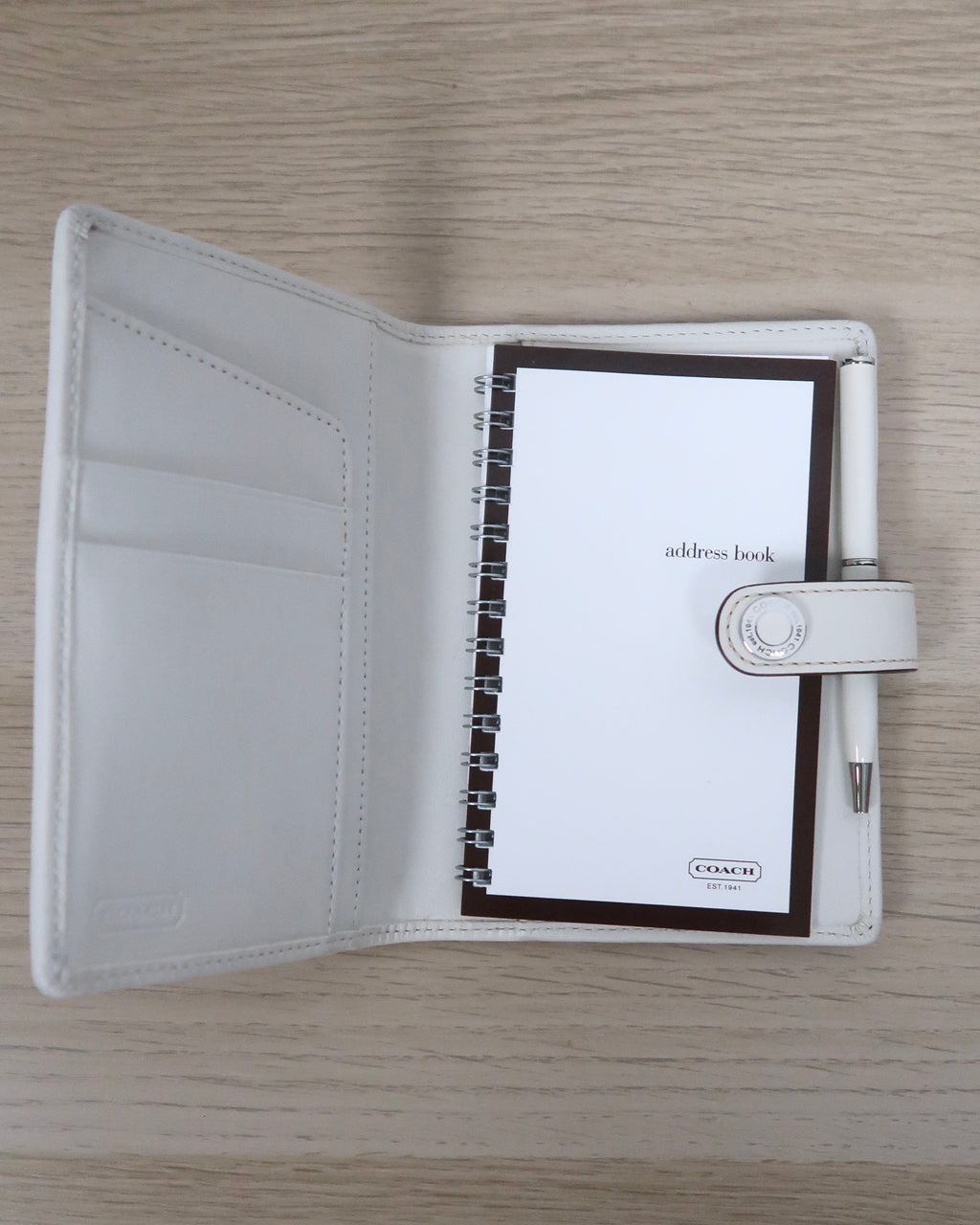 Coach Y2K Pink Signature C Jacquard and White Leather Agenda / Planner Notebook