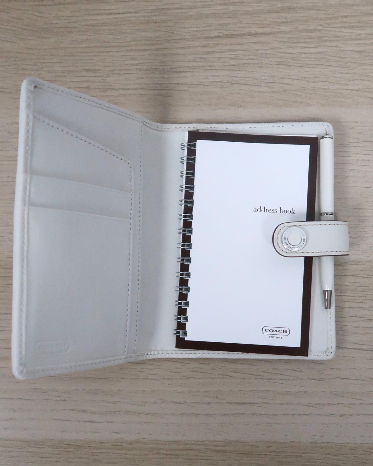 Coach Y2K Pink Signature C Jacquard and White Leather Agenda / Planner Notebook