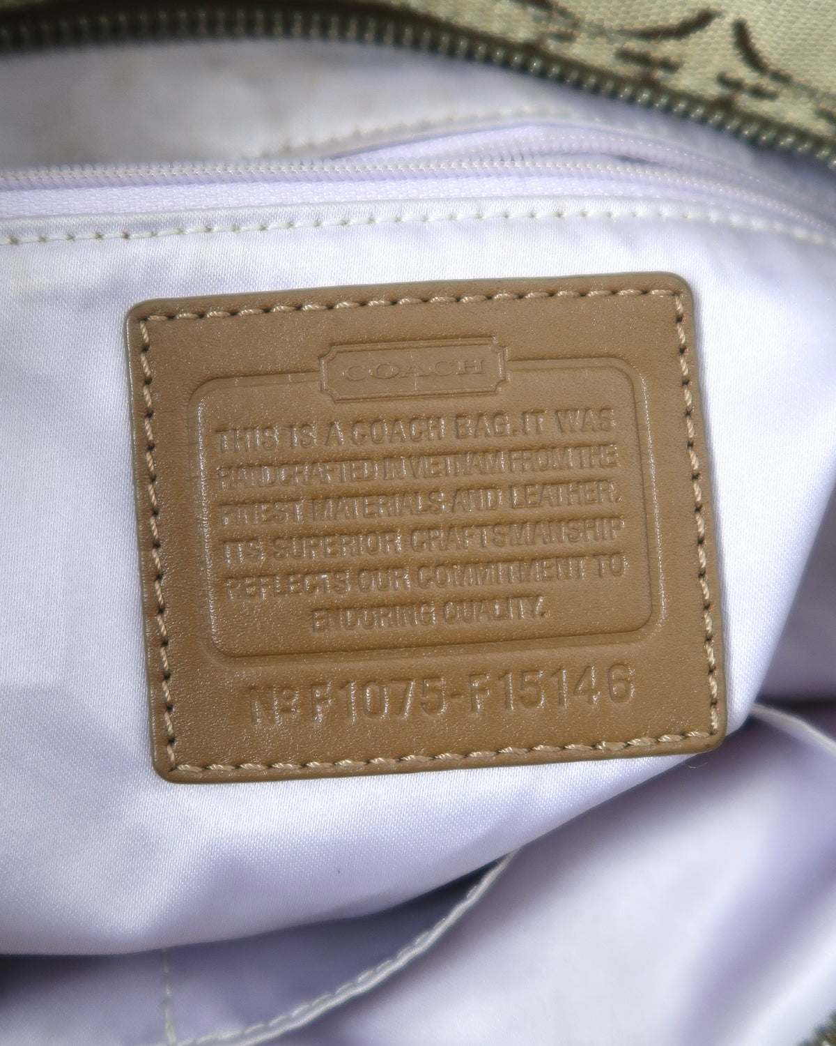 Vintage Y2K Coach Signature C-print canvas and leather shoulder tote bag