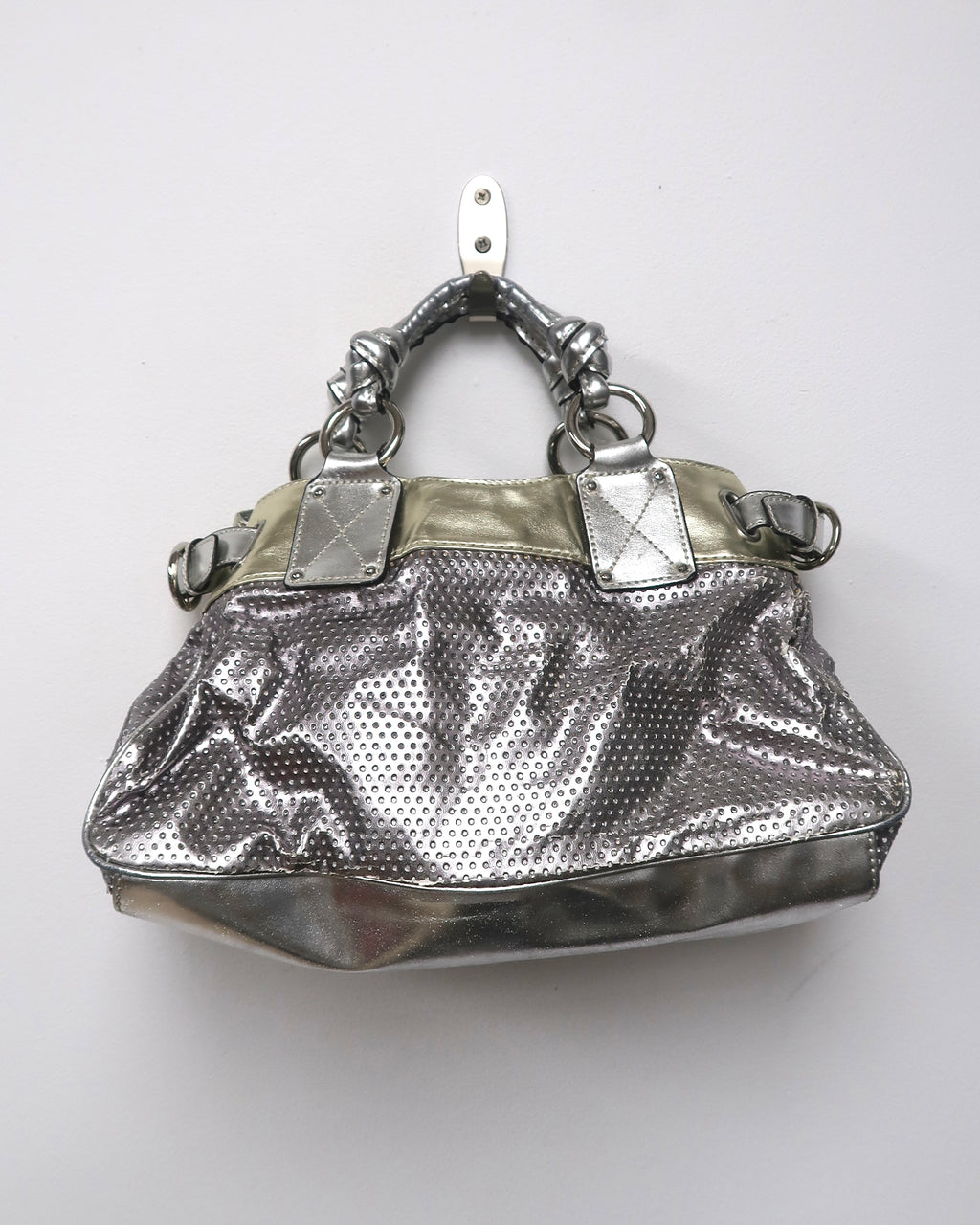 Guess metallic silver shoulder/handbag