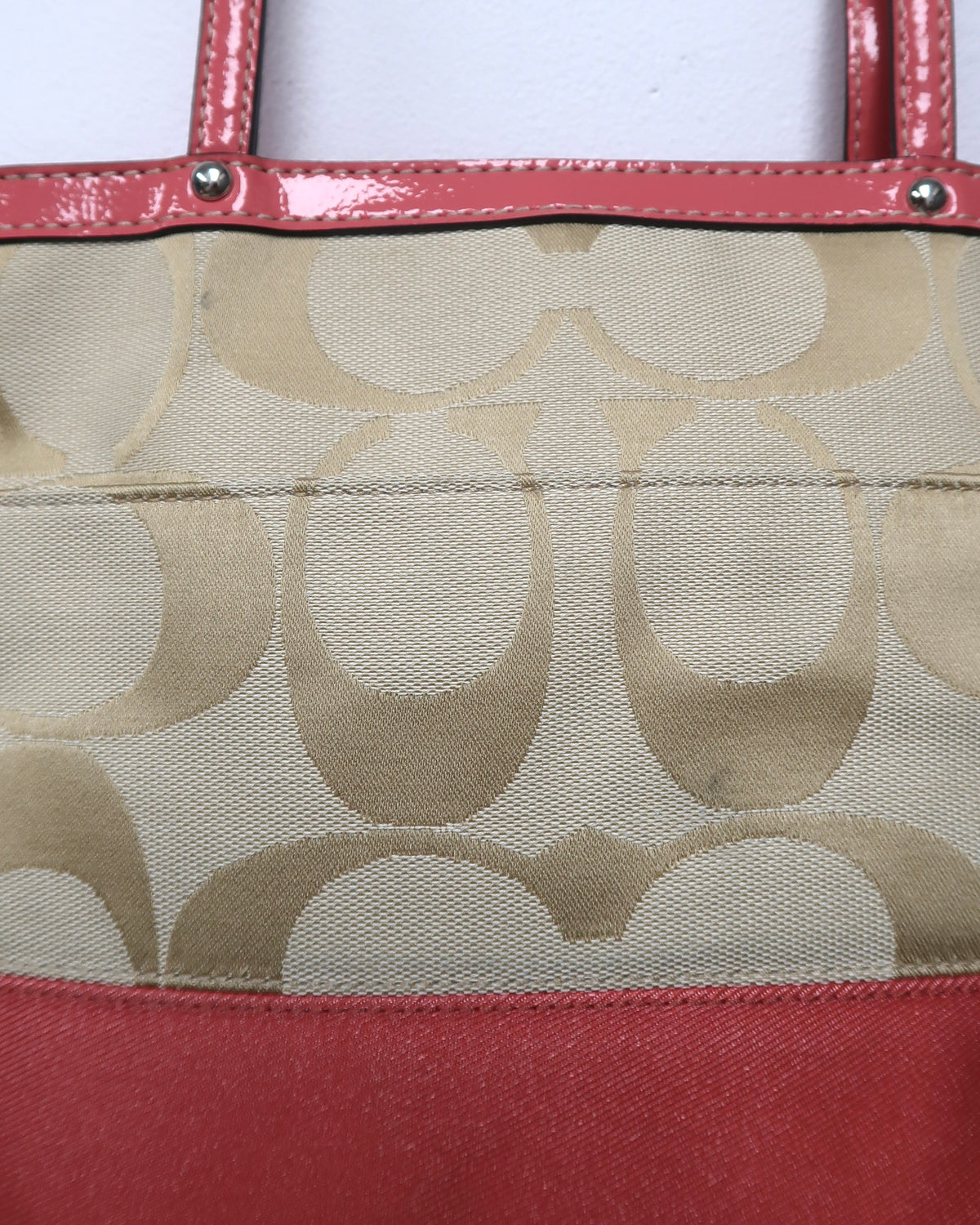 Vintage Coach Signature Stripe tote bag
