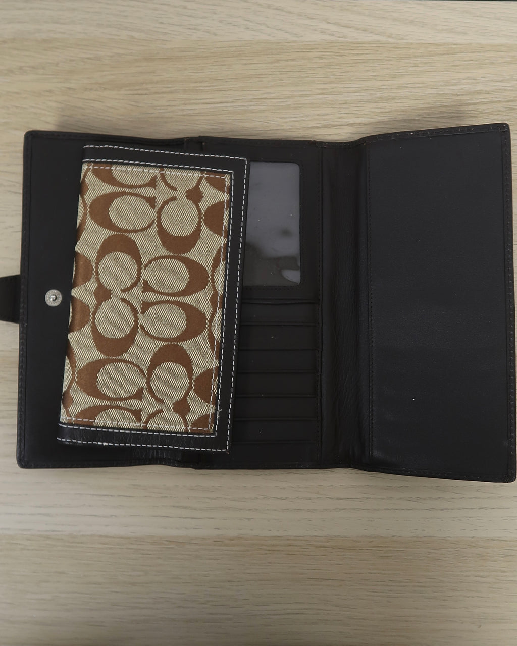 Coach Soho Signature Jacquard Checkbook Wallet