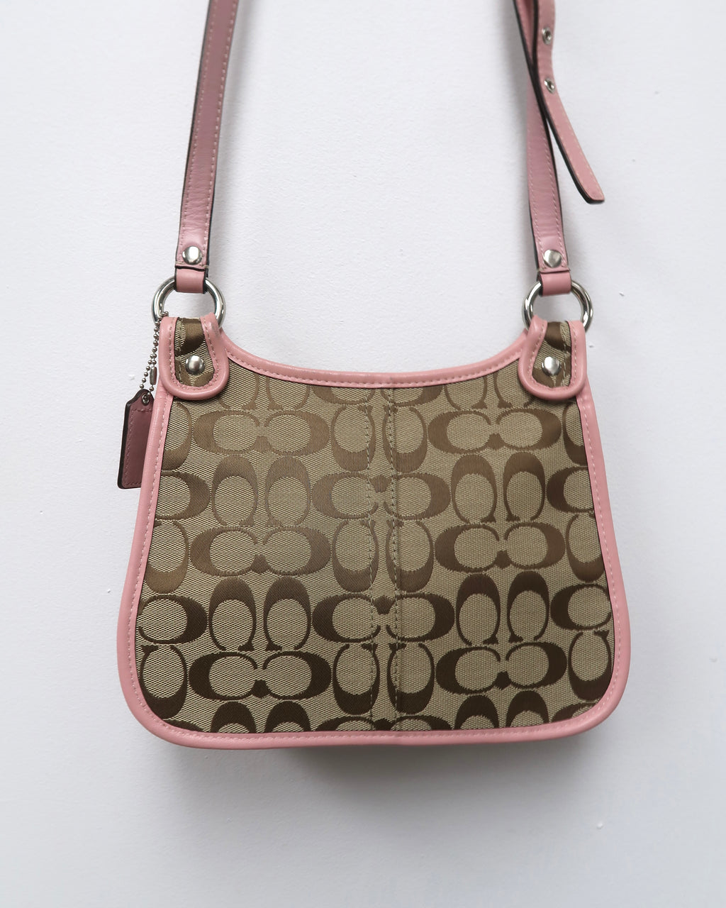 vintage Coach Signature canvas crossbody bag
