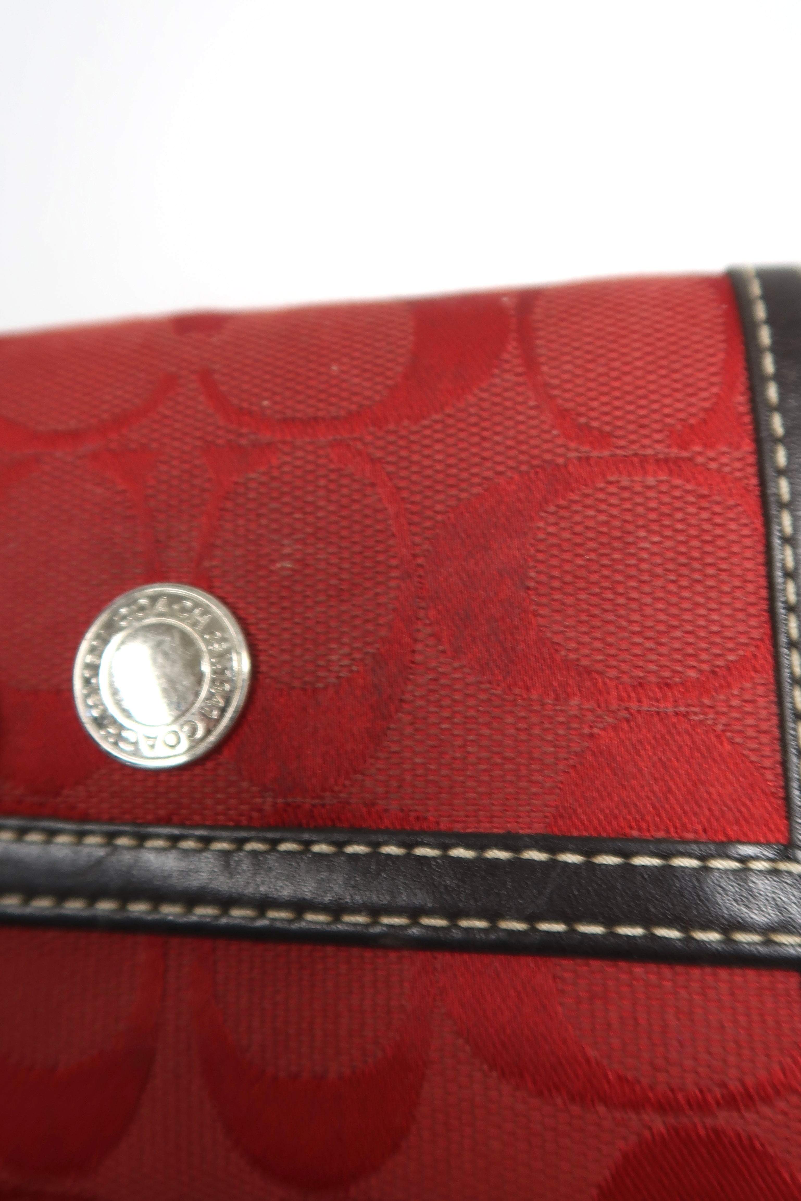 Coach Signature C Y2K compact wallet