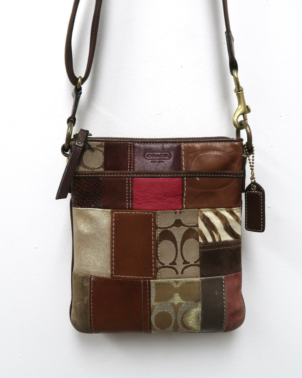 Coach patchwork swingpack flat crossbody bag