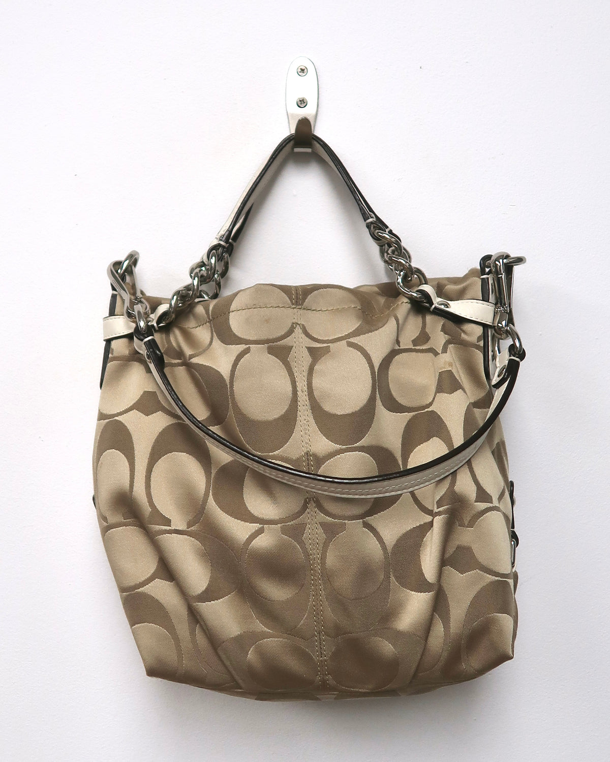 Coach Signature Sateen Brooke Hobo Bag