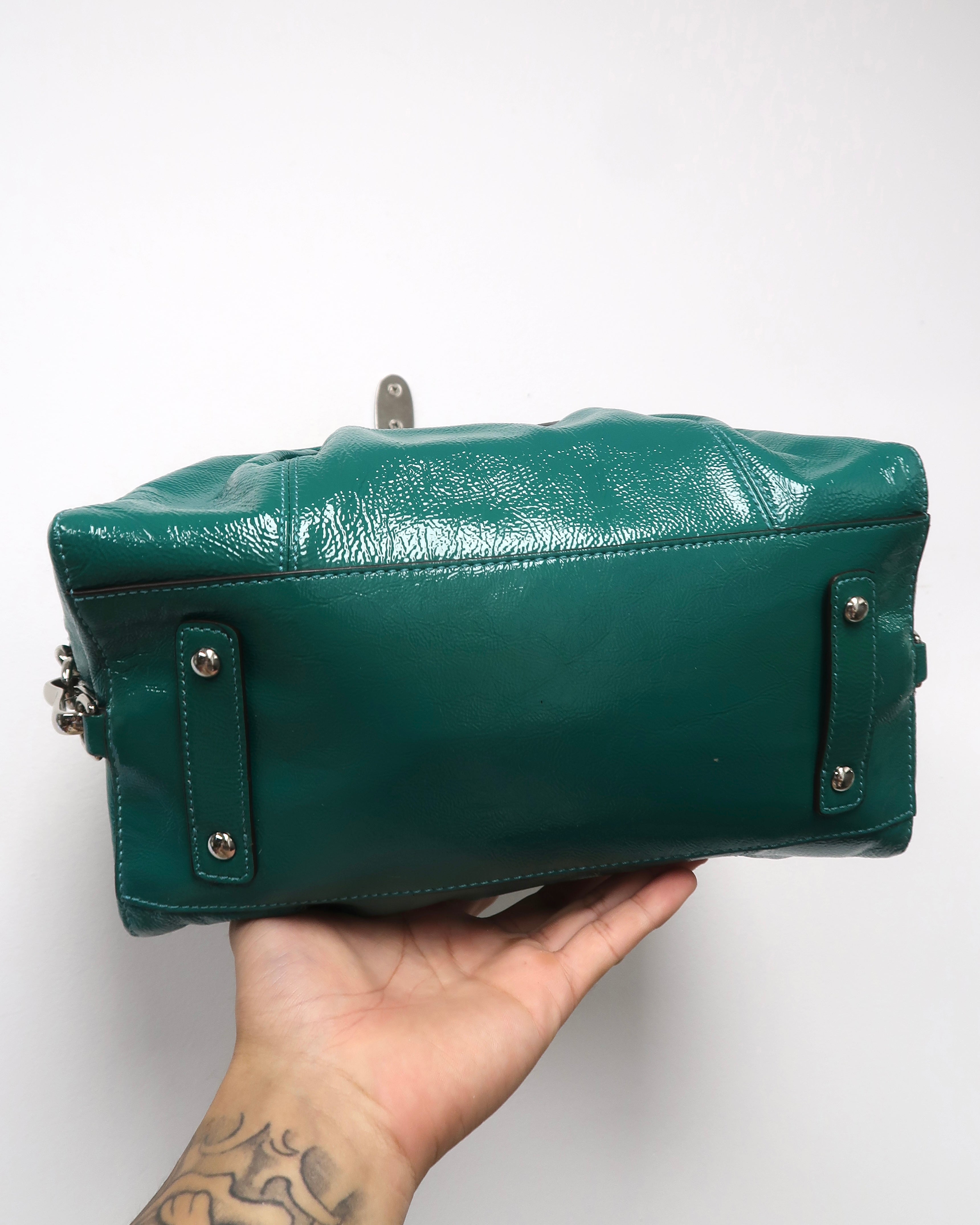 Coach Ashley Jade patent leather satchel